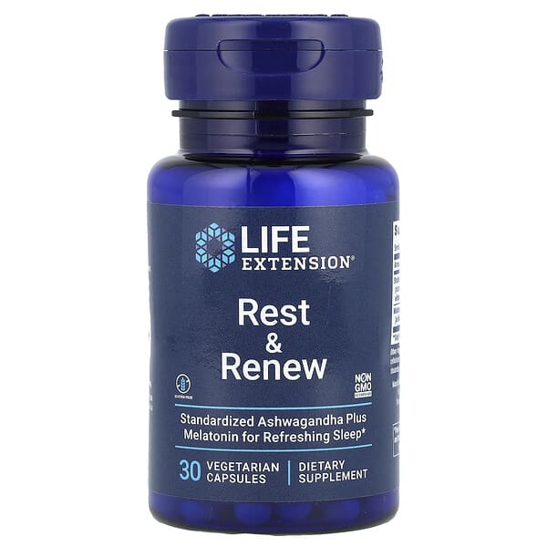 Life Extension, Rest & Renew, 30 Vegetarian Capsules