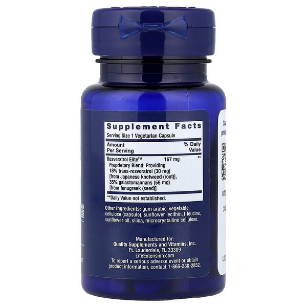 Alternative view of Life Extension, Resveratrol Elite™, 30 Vegetarian Capsules