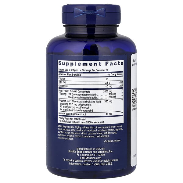 Alternative view of Life Extension, Super Omega-3, 120 Softgels