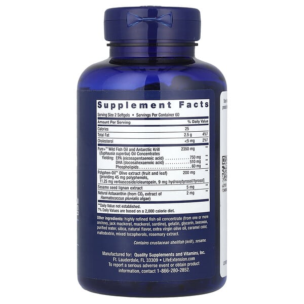 Alternative view of Life Extension, Super Omega-3 Plus, 120 Softgels