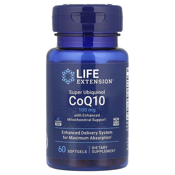 Life Extension, Super Ubiquinol CoQ10 with Enhanced Mitochondrial Support, 100 mg, 60 Softgels