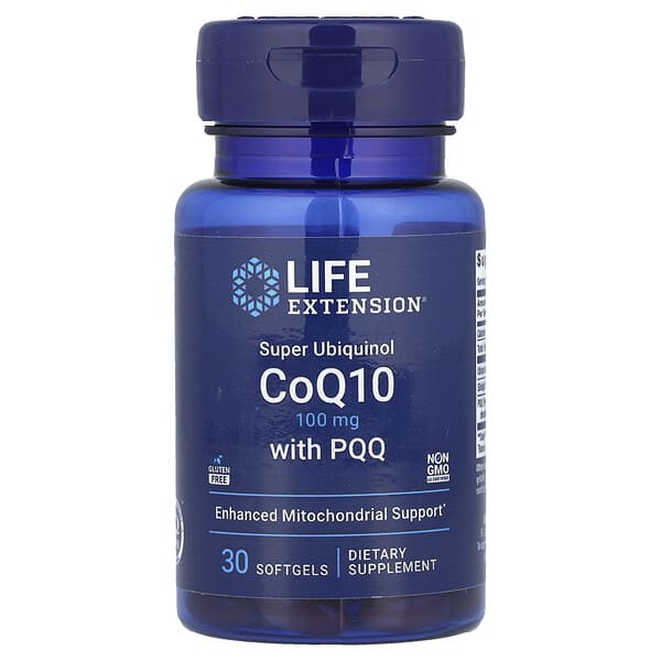 Life Extension, Super Ubiquinol CoQ10 with PQQ, 100 mg, 30 Softgels