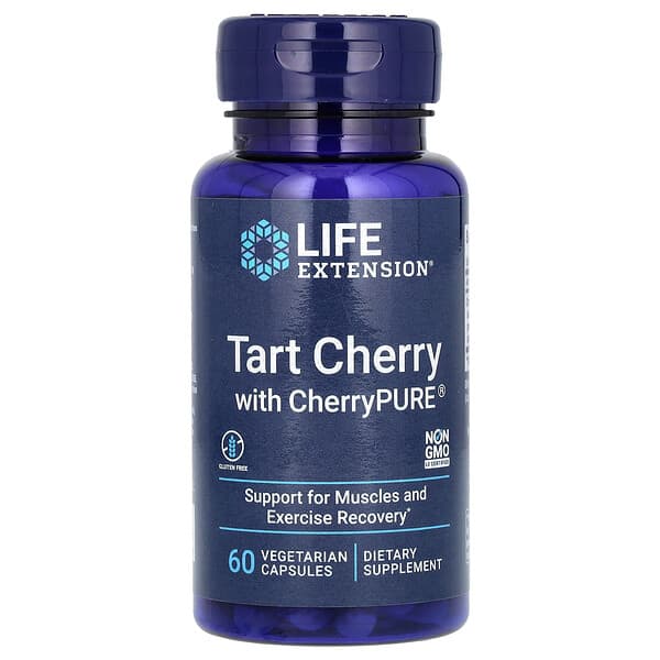 Life Extension, Tart Cherry with CherryPURE, 60 Vegetarian Capsules (480 mg per Capsule)