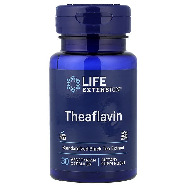 Life Extension, Theaflavin, Standardized Black Tea Extract, 30 Vegetarian Capsules (400 mg per Capsule) 1 Life Extension, Theaflavin, Standardized Black Tea Extract, 30 Vegetarian Capsules (400 mg per Capsule)