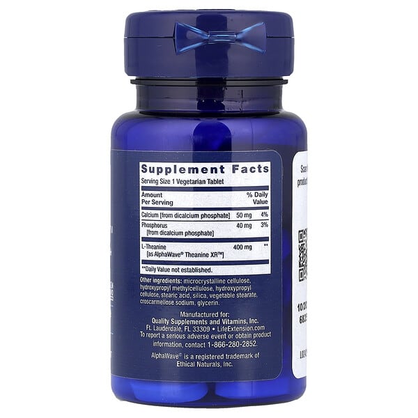 Alternative view of Life Extension, Theanine XR™ Stress Relief, 30 Vegetarian Tablets
