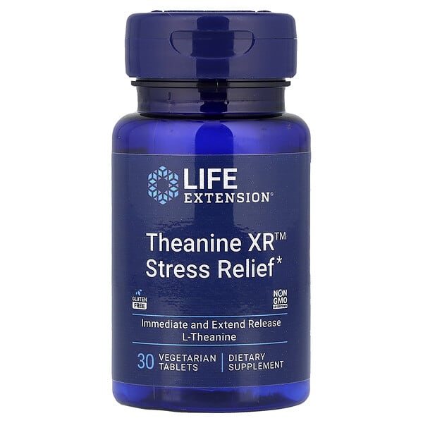 Life Extension, Theanine XR™ Stress Relief, 30 Vegetarian Tablets
