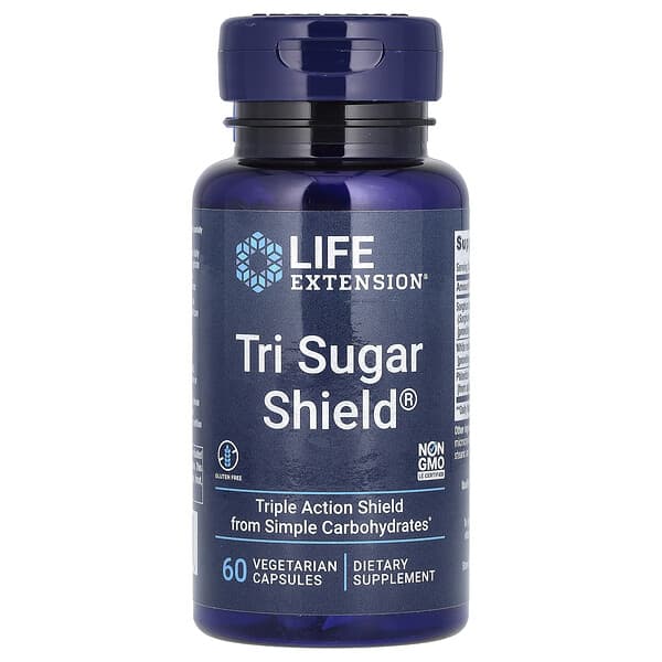 Life Extension, Tri Sugar Shield, 60 Vegetarian Capsules