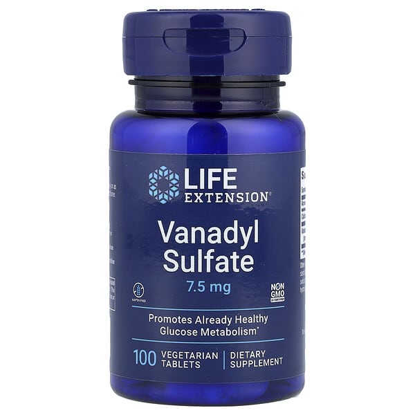 Life Extension, Vanadyl Sulfate, 100 Vegetarian Tablets