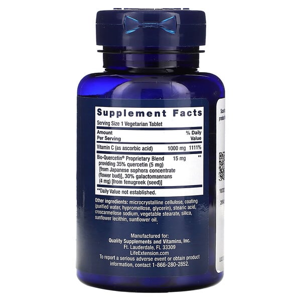 Alternative view of Life Extension, Vitamin C and Bio-Quercetin, 60 Vegetarian Tablets