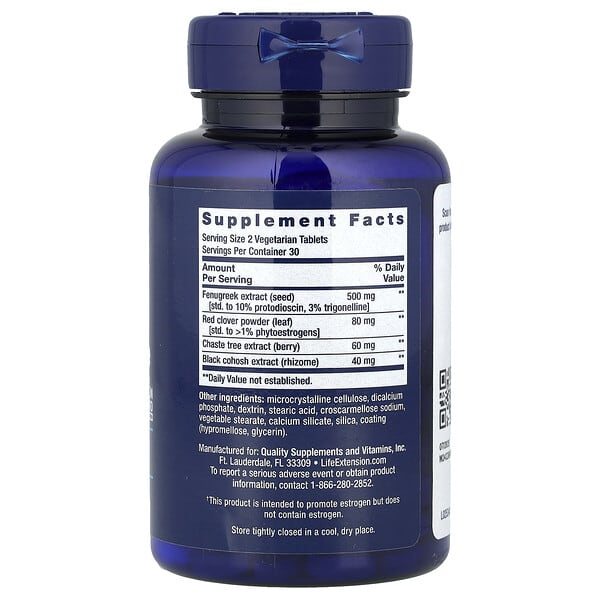 Alternative view of Life Extension, Women's Health, Estrogen Balance Elite, 60 Vegetarian Tablets