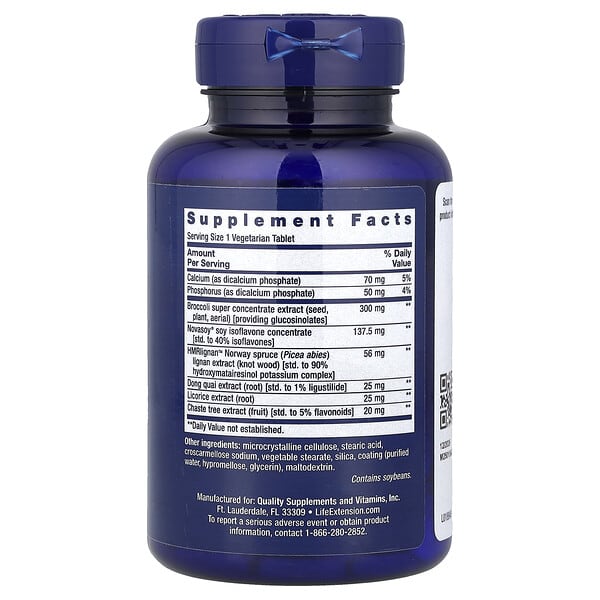 Alternative view of Life Extension, Women's Health, Estrogen for Women, 30 Vegetarian Tablets