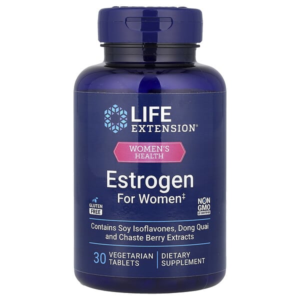 Life Extension, Women's Health, Estrogen for Women, 30 Vegetarian Tablets