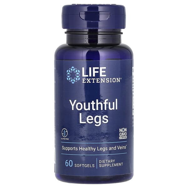 Life Extension, Youthful Legs, 60 Softgels (250 mg per Softgel)