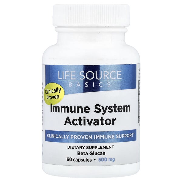 Life Source Basics (WGP Beta Glucan), Immune System Activator, 500 mg, 60 Capsules