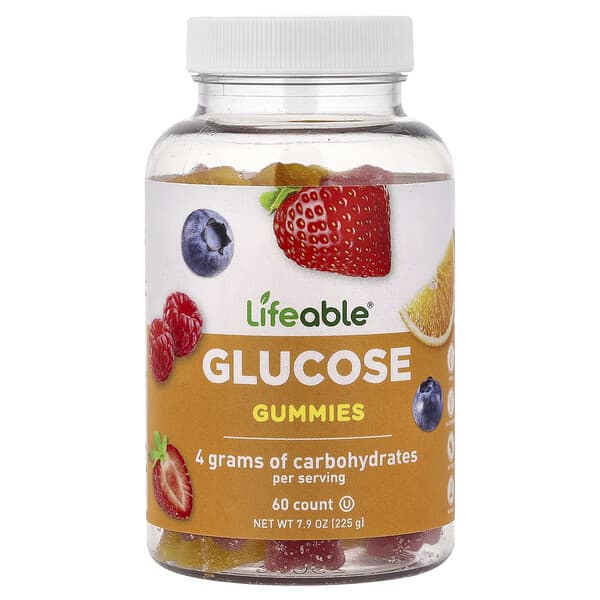 Lifeable, Glucose Gummies, Mixed Fruit, 60 Gummies