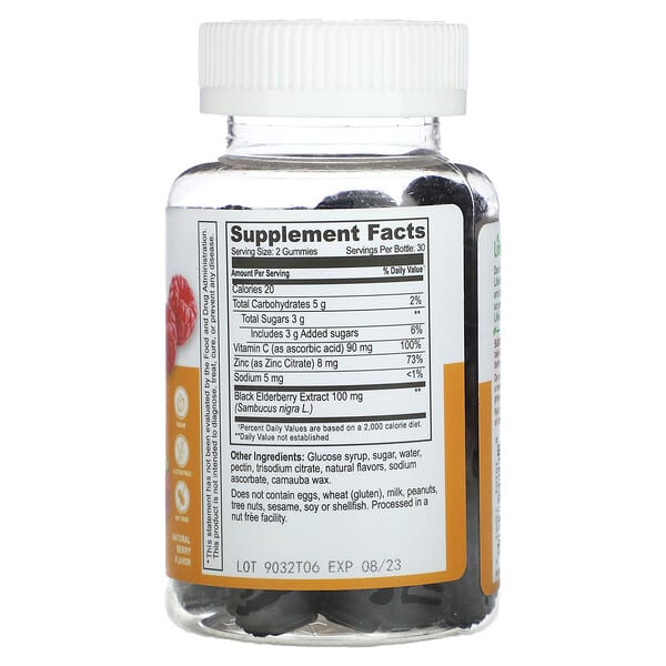 Alternative view of Lifeable, Immune Support Gummies with Elderberry, Vitamin C and Zinc, Berry, 60 Gummies