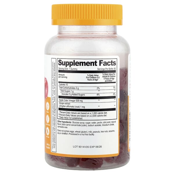 Alternative view of Lifeable, Kids, Apple Cider Vinegar With the Mother Gummies, Apple, 60 Gummies