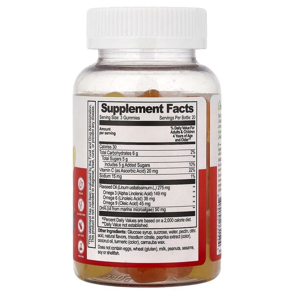 Alternative view of Lifeable, Kids, Omega + DHA Gummies, Orange & Lemon, 60 Gummies