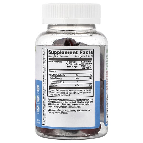 Alternative view of Lifeable, Kids, Prebiotic Fiber Gummies, Berry, 60 Gummies