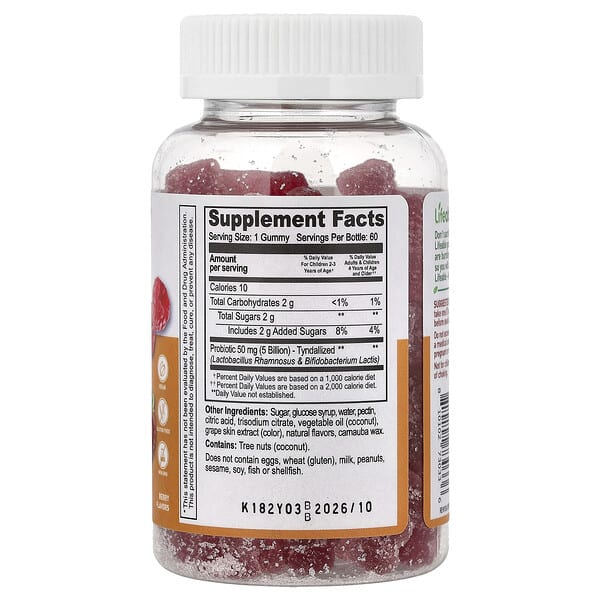 Alternative view of Lifeable, Kids Probiotic Gummies, Berry, 60 Gummies