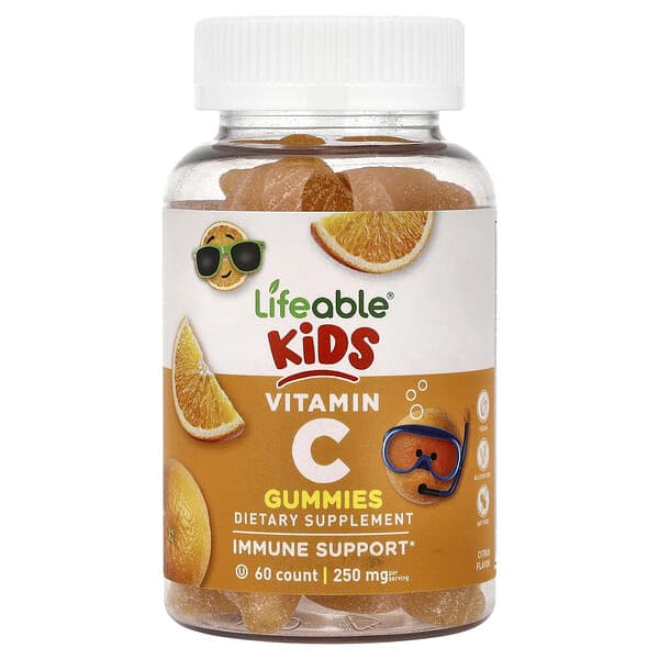 Lifeable, Kids, Vitamin C Gummies, Citrus, 60 Gummies