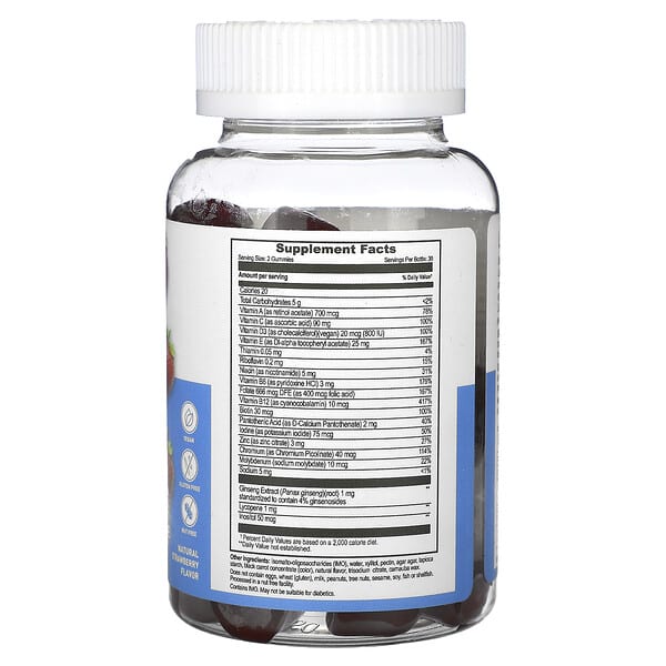 Alternative view of Lifeable, Men's Multivitamin Gummies, Sugar Free, Berry, 60 Gummies