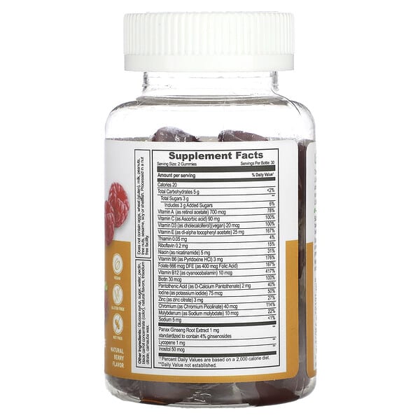 Alternative view of Lifeable, Men's Mutivitamin Gummies, Natural Berry, 60 Gummies