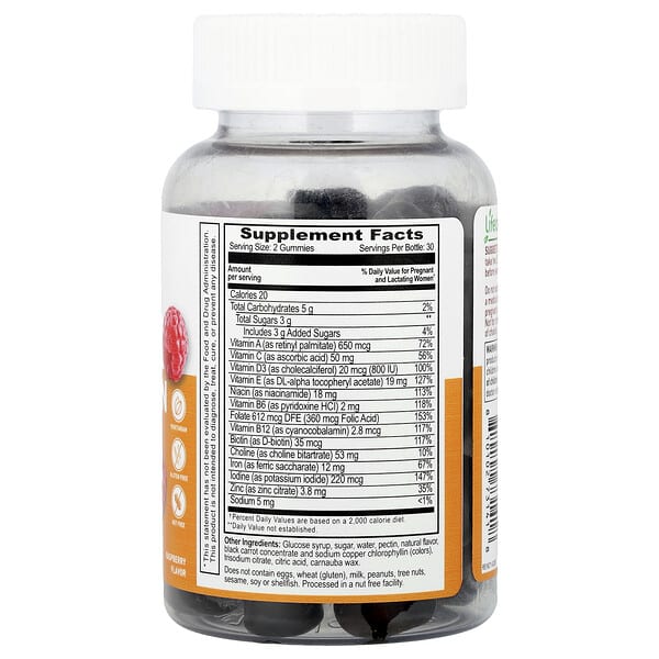 Alternative view of Lifeable, Multivitamin with Iron Gummies, Raspberry, 60 Gummies