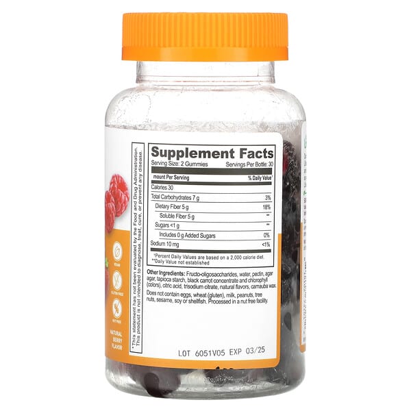 Alternative view of Lifeable, Prebiotic Fiber Gummies, Natural Berry, 60 Gummies