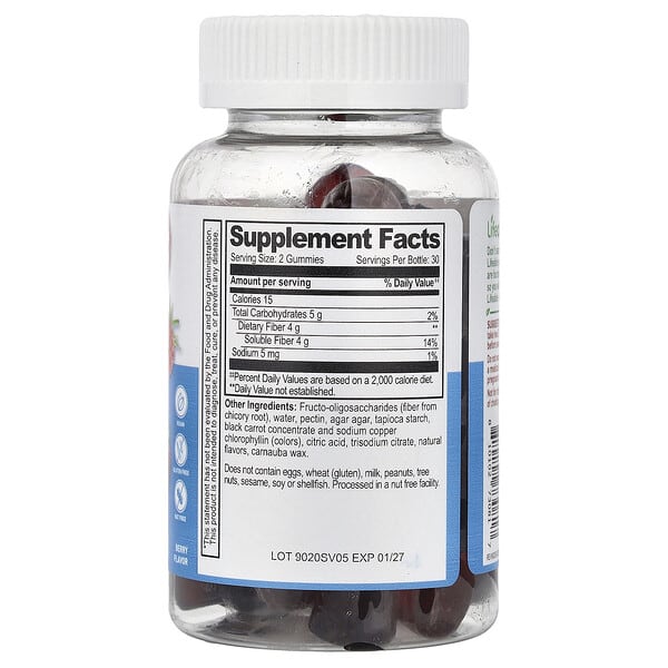 Alternative view of Lifeable, Prebiotic Fiber Gummies, Sugar Free, Berry, 60 Gummies