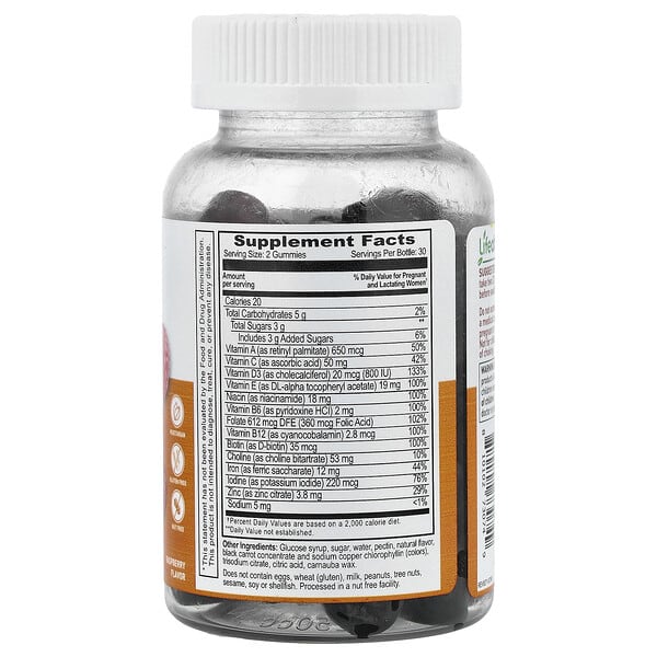 Alternative view of Lifeable, Prenatal Multivitamin Gummies, Raspberry, 60  Gummies