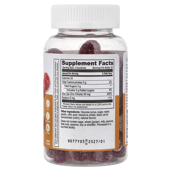 Alternative view of Lifeable, Zinc Gummies, Berry, 60 Gummies (25 mg per Gummy)