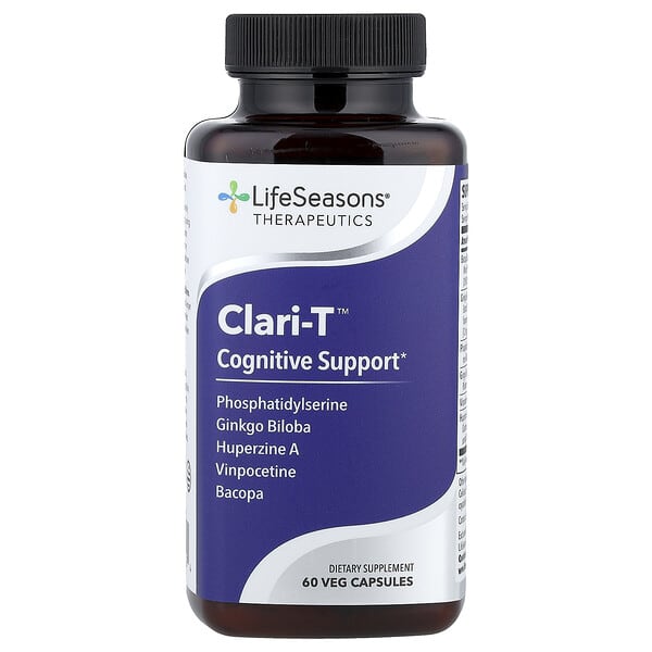 LifeSeasons, Clari-T™, Cognitive Support, 60 Veg Capsules