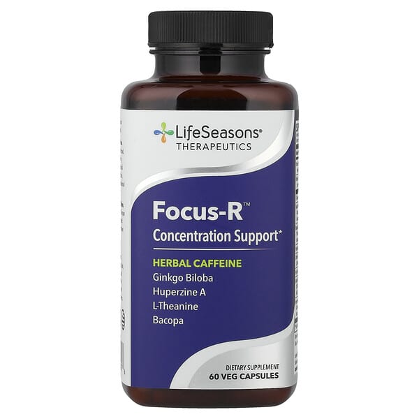LifeSeasons, Focus-R™, Concentration Support, 60 Veg Capsules