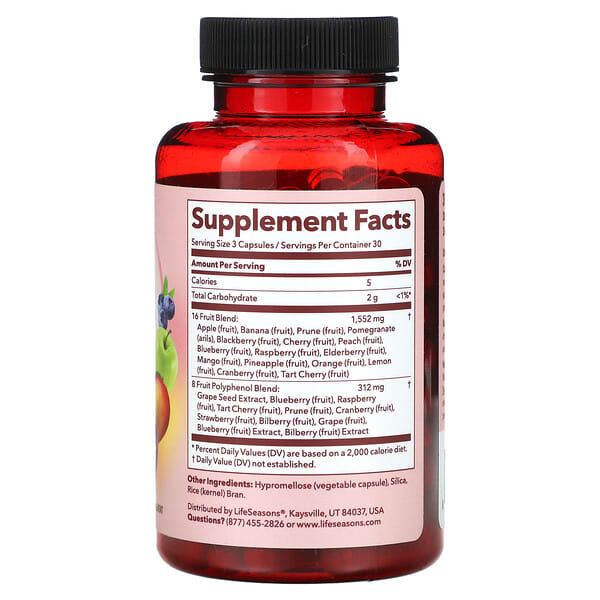 Alternative view of LifeSeasons, Fruit Boost, 90 Capsules