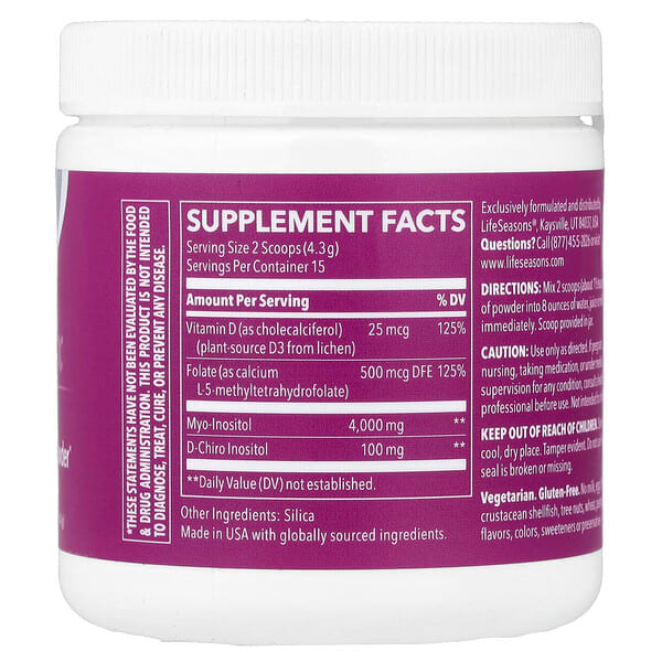 Alternative view of LifeSeasons, Therapeutics, Fertili T™ 2x, Unflavored, 2.3 oz (64.4 g)