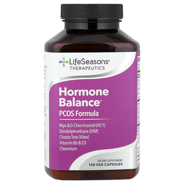 LifeSeasons, Therapeutics, Hormone Balance, PCOS Formula, 150 Veg Capsules