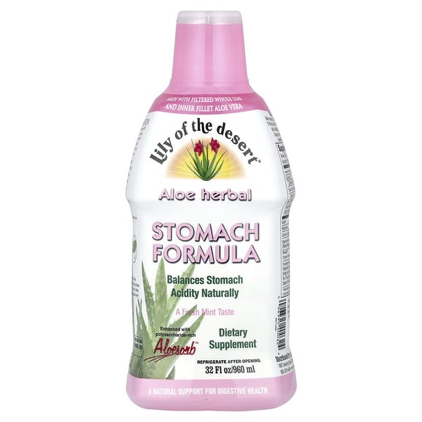 Lily of the Desert, Aloe Herbal, Stomach Formula, Fresh Mint, 32 fl oz (960 ml)