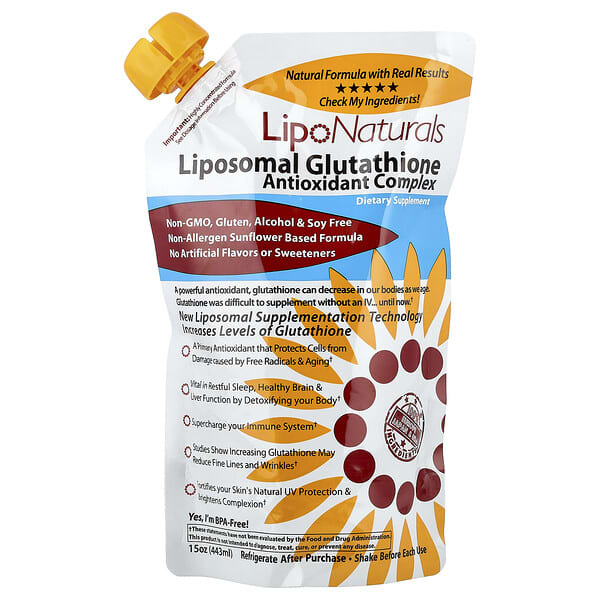 Lipo Naturals, Liposomal Glutathione Antioxidant Complex, 15 oz (443 ml)