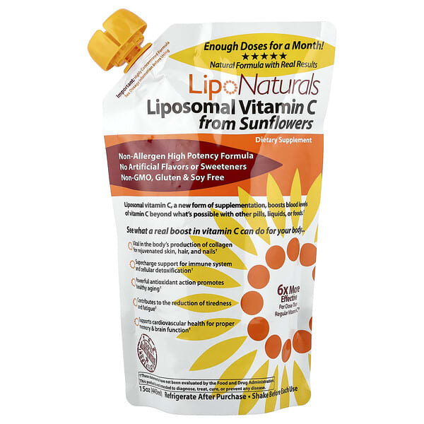 Lipo Naturals, Liposomal Vitamin C from Sunflowers, 15 oz (443 ml)
