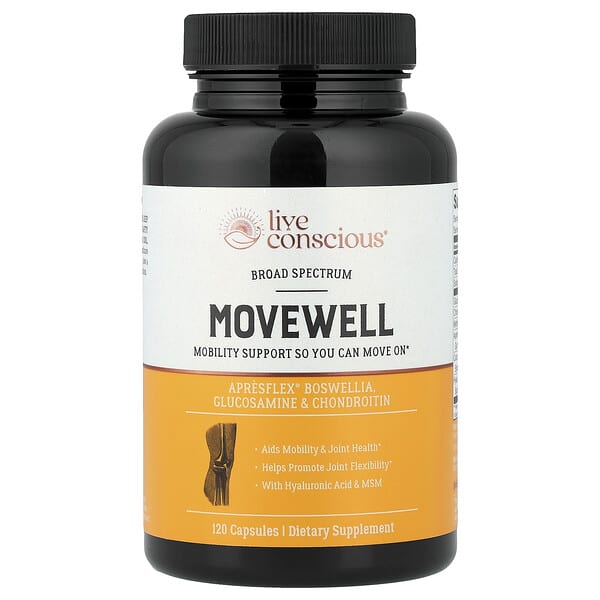 Live Conscious, Movewell, 120 Capsules