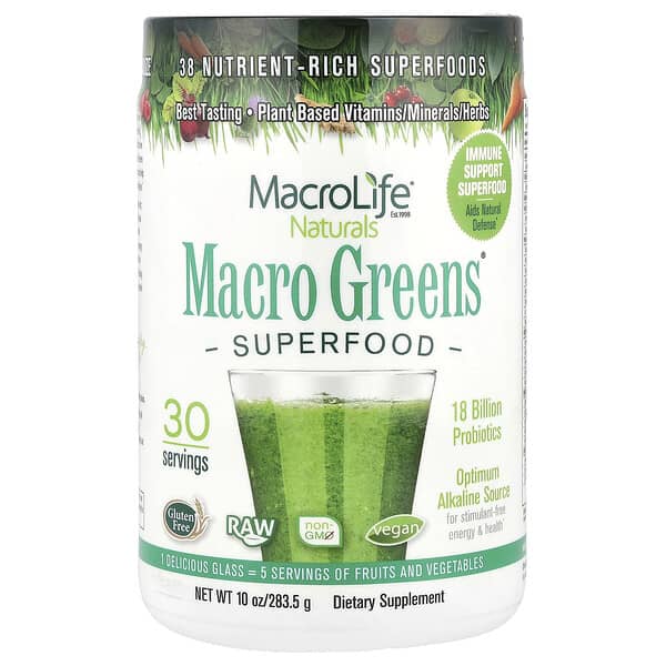 Macrolife Naturals, Macro Greens®, Superfood, 10 oz (283.5 g)