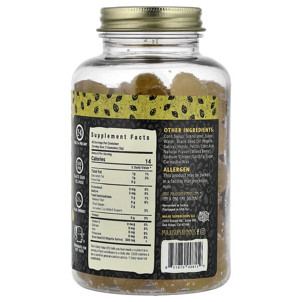 Alternative view of Maju Superfoods, Black Seed Oil Gummies, 90 Gummies (250 mg per Gummy)