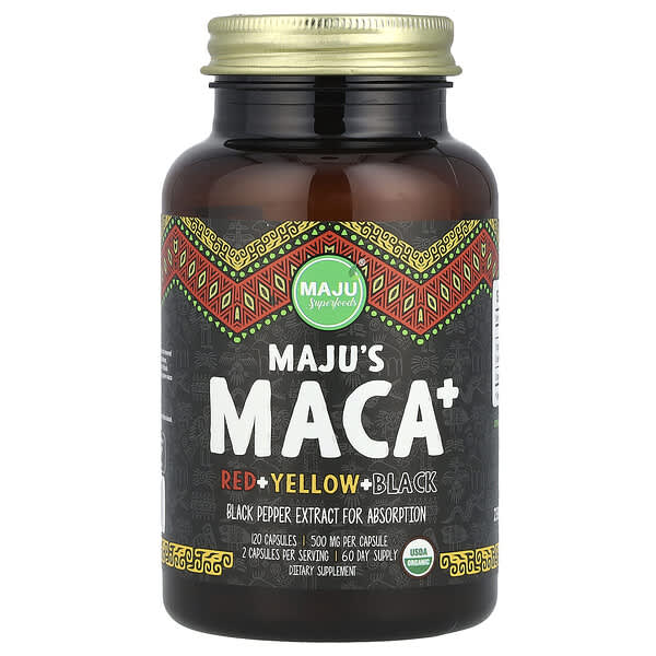 Maju Superfoods, Maju's Maca+, 120 Capsules 3 Maju Superfoods, Maju's Maca+, 120 Capsules