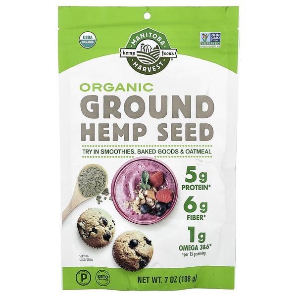 Manitoba Harvest, Organic Ground Hemp Seed, 7 oz (198 g)