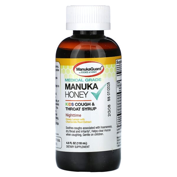 Alternative view of ManukaGuard, Manuka Honey, Kids Cough & Throat Syrup, Nighttime, Honey Lemon, 4 fl oz (118 ml)