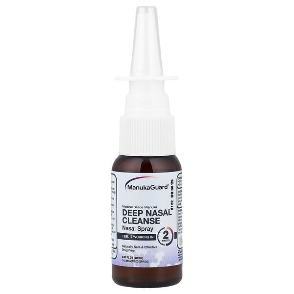 ManukaGuard, Medical Grade Manuka, Deep Nasal Cleanse Nasal Spray, 0.65 fl oz ( 20 ml)