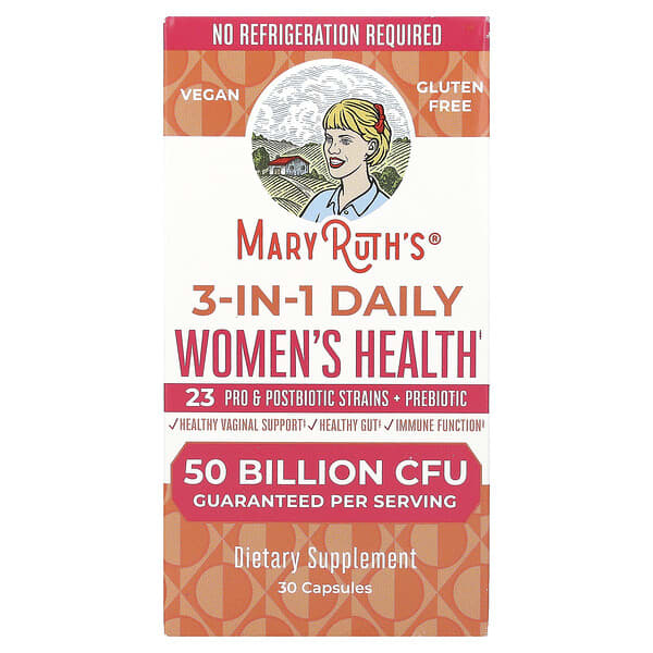 MaryRuth's, 3-in-1 Daily Women's Health , 50 Billion CFU, 30 Capsules 5 MaryRuth's, 3-in-1 Daily Women's Health , 50 Billion CFU, 30 Capsules