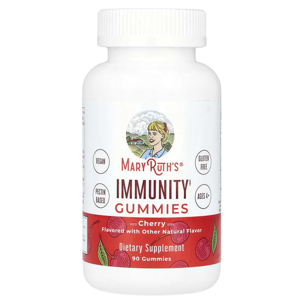 MaryRuth's, Immunity Gummies, Ages 4+, Cherry, 90 Gummies
