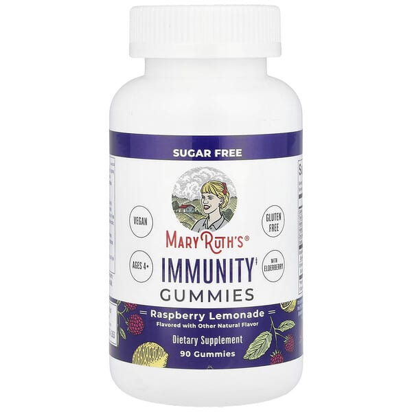 MaryRuth's, Immunity Gummies, Raspberry Lemonade, 90 Gummies